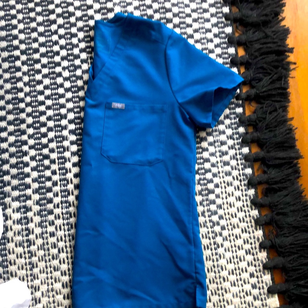Figs Alps Blue Catarina Scrub Top